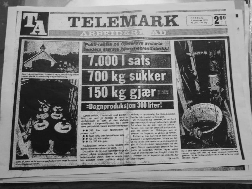 Oppslaget i Telemark Arbeiderblad i 1978