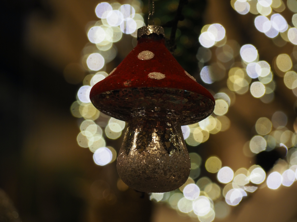 sopp som julekule erstatter epler