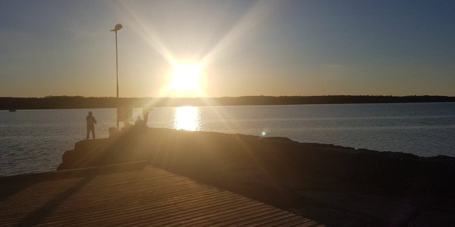 Stang Fiske på moloen i Nevlunghavn