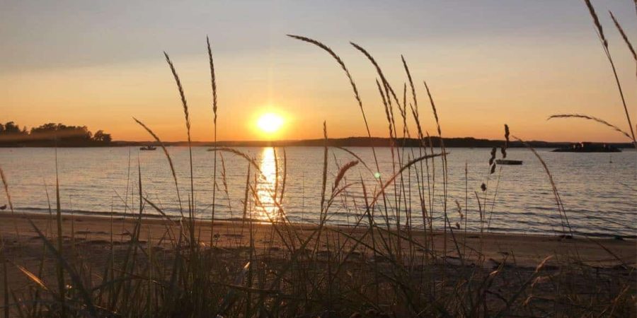 Solnedgang i Helgeroa